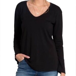 Johnny Was Calme black long sleeve top, small